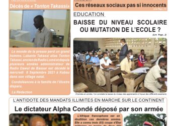 TEMPA EXPRESS N° 0003 DU VENDREDI 10 SEPTEMBRE 2021