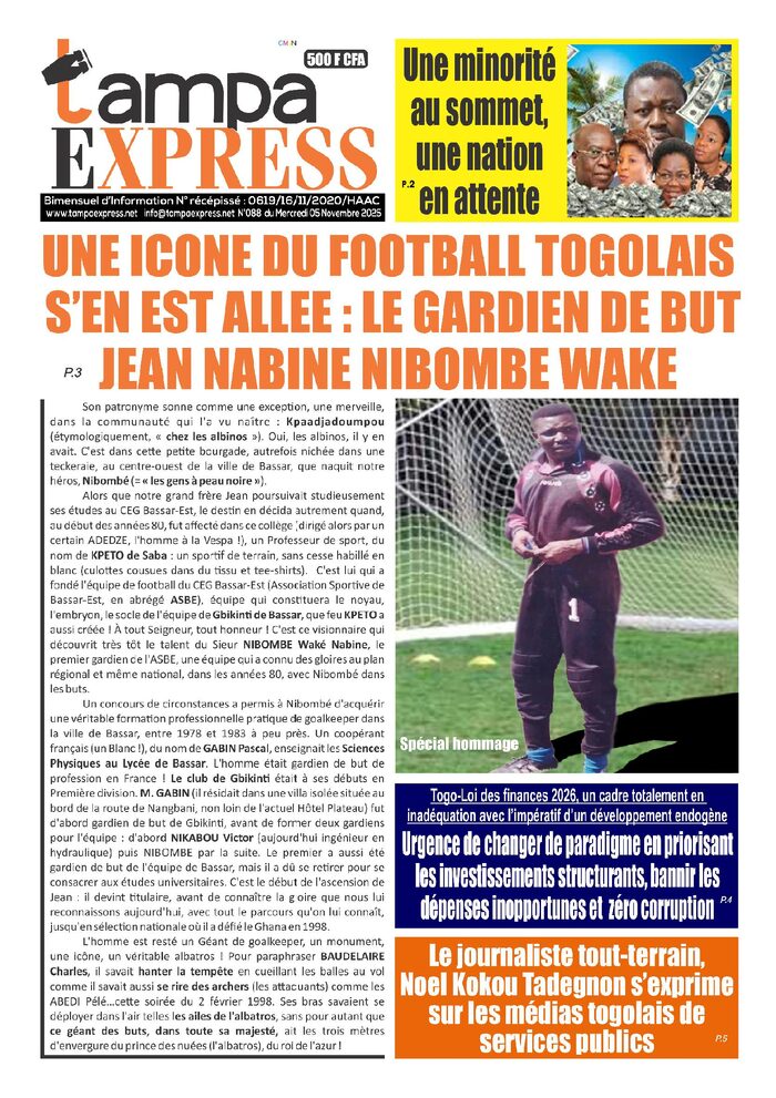 TAMPA EXPRES N°088 du mercredi 5 novembre 2025
