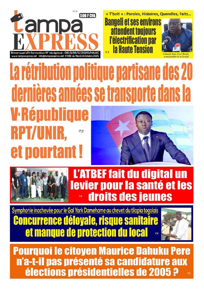 TAMPA EXPRES N°086 DU MARDI 14 OCTOBRE 2025