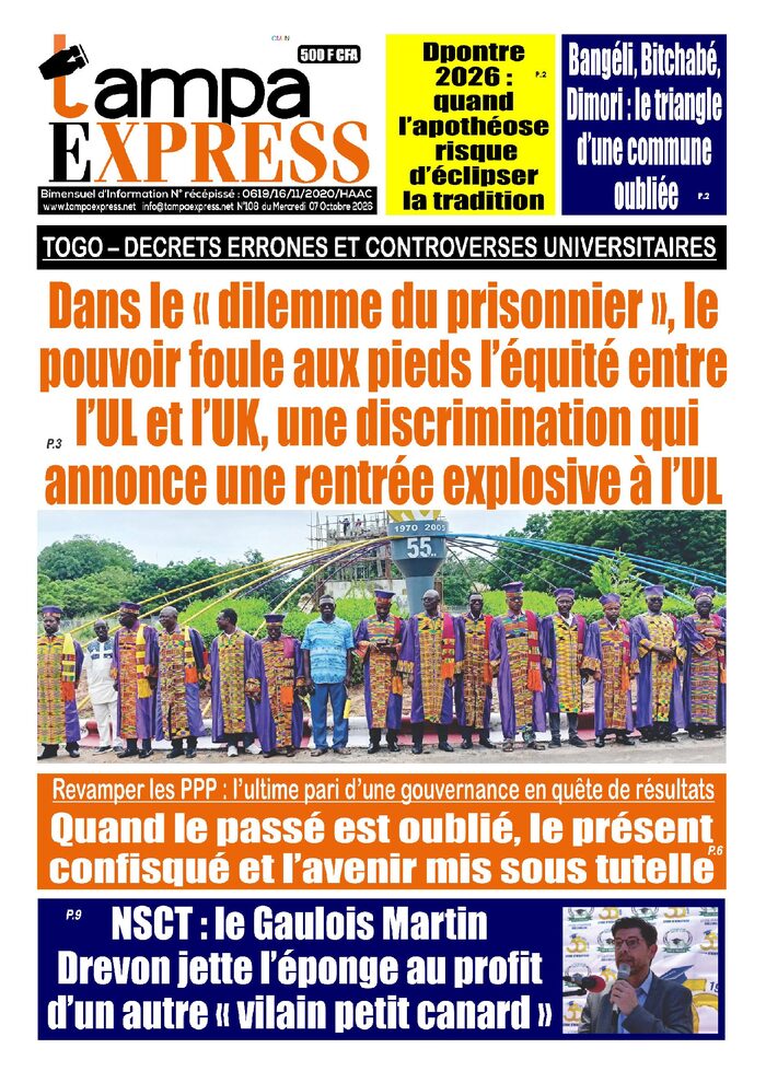 TAMPA EXPRES N°108 du mercredi 7 octobre 2026